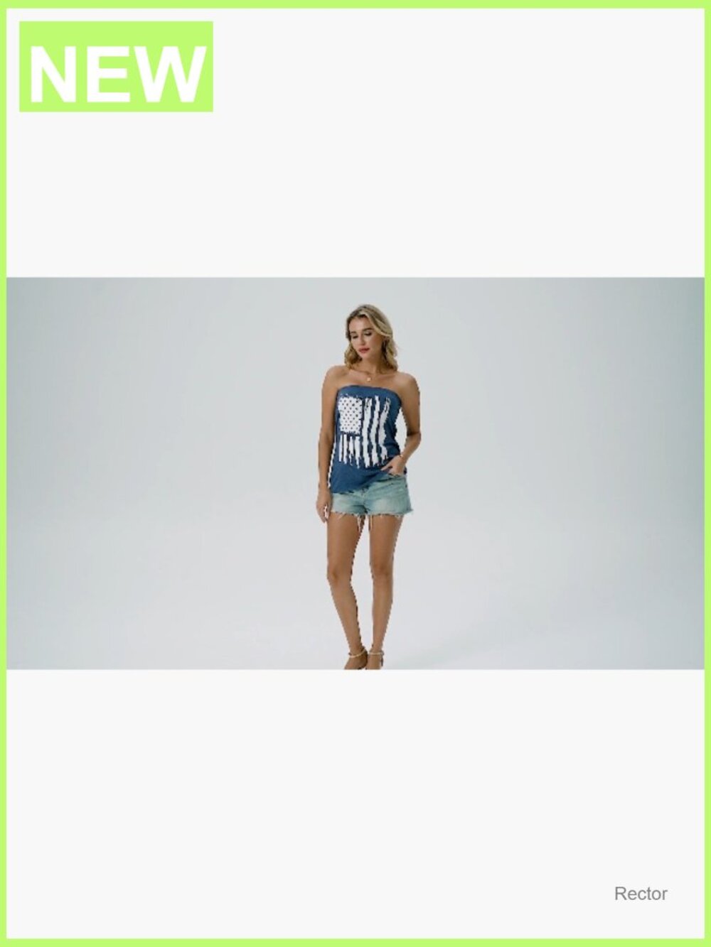 Floral Loose Fit Strapless Tube Top Sleeveless Summer Tank - Picture 6 of 7